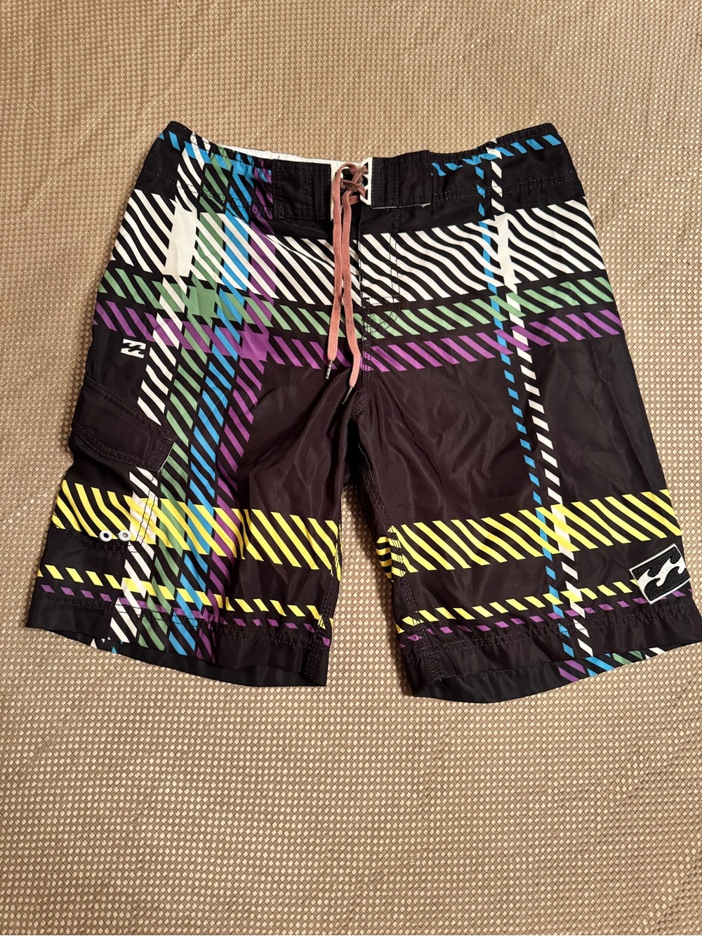 Vintage Y2k Billabong Cyber Black Plaid Stripes
